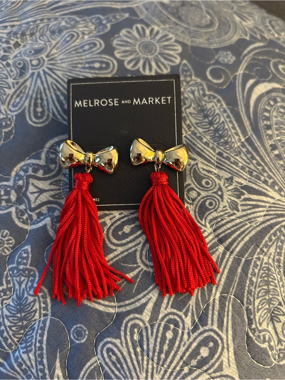 Melrose and Market  Tassel Bow Earrings